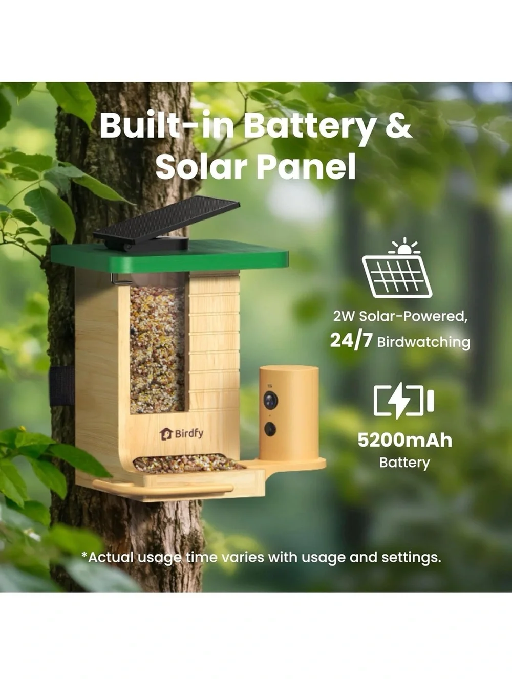 Birdfy Smart Bird Feeder with Camera Solar Powered
